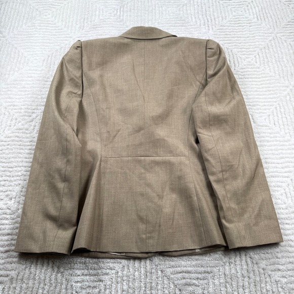 Alex Marie Blazer Women's 8 Beige Linen Blend Work Office Capsule Chic Business - Picture 2 of 11